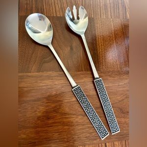 Stanley Roberts RARE 1960’s Velvet Japan Stainless Salad Serving Set EUC